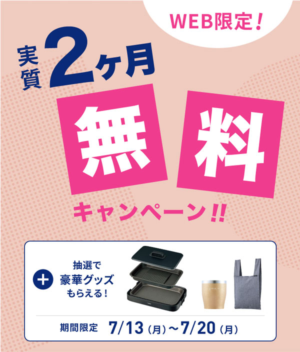 エブリィフレシャス実質2ヶ月無料キャンペーン